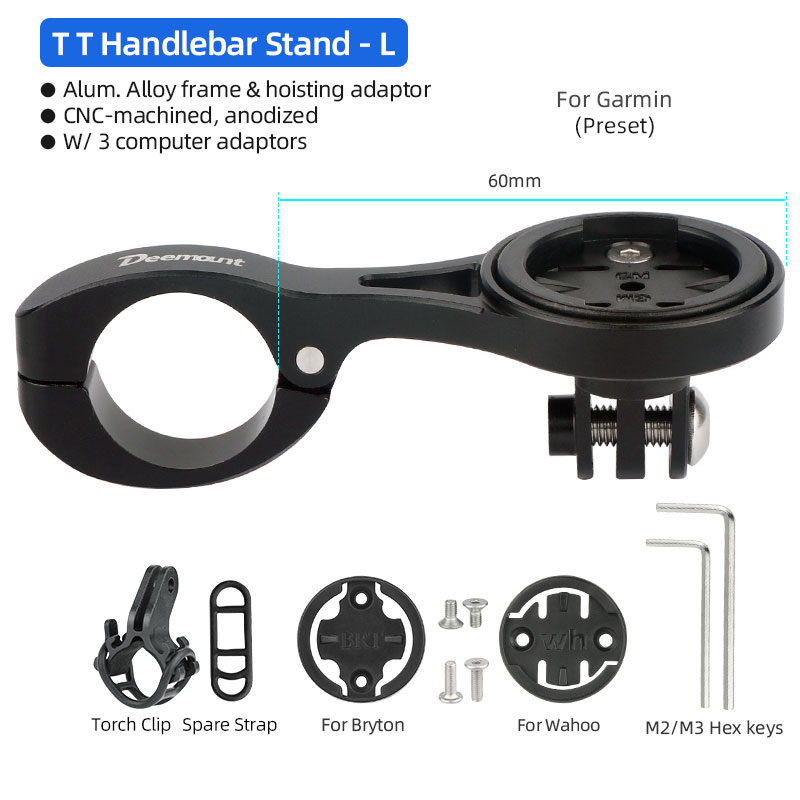 Deemount 자전거 컴퓨터 스탠드 TT 핸들바 속도계 브래킷 알루미늄 거치대 Garmin Bryton iGPS XOSS Wahoo GoPro 카메라 31,710원