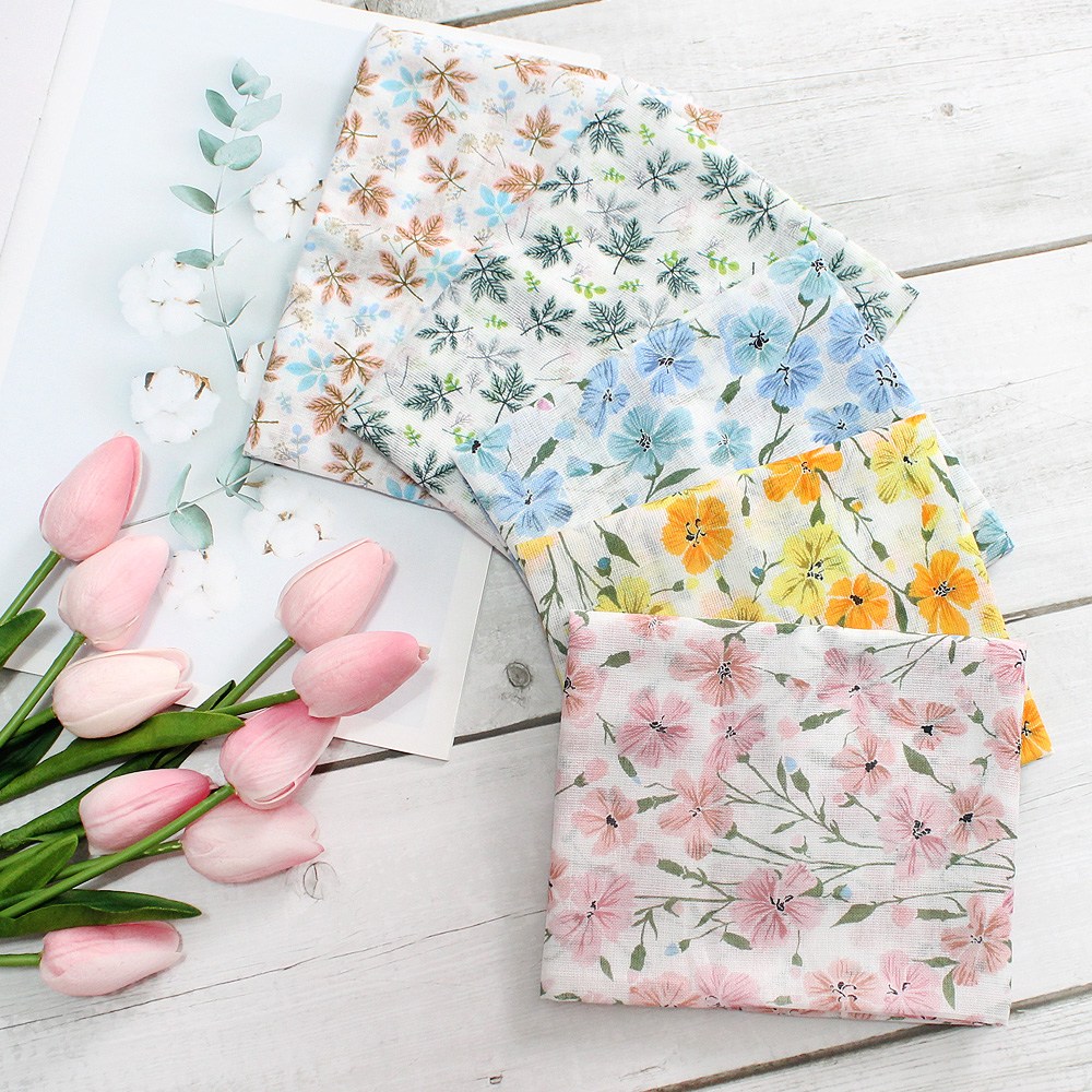 렌느 여성손수건  5장1세트 가제 면 쁘띠 목손수건 미니스카프 14,800원