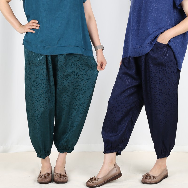 여자여름바지 인견바지 통바지 7부 9부 팬츠 빅사이즈 여성의류 엄마바지 할머니옷 국내생산 요양원 14,900원