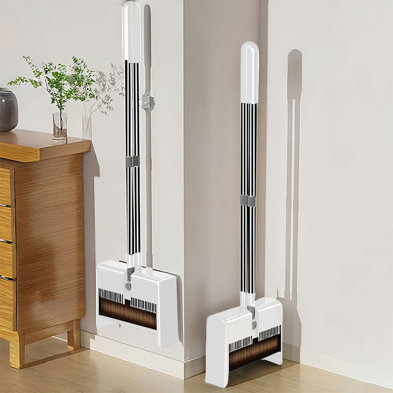 즈이리빙 접이식 힘 절약 빗자루 쓰레받기 세트 틈새 수납, 1세트, 화이트 29,900원