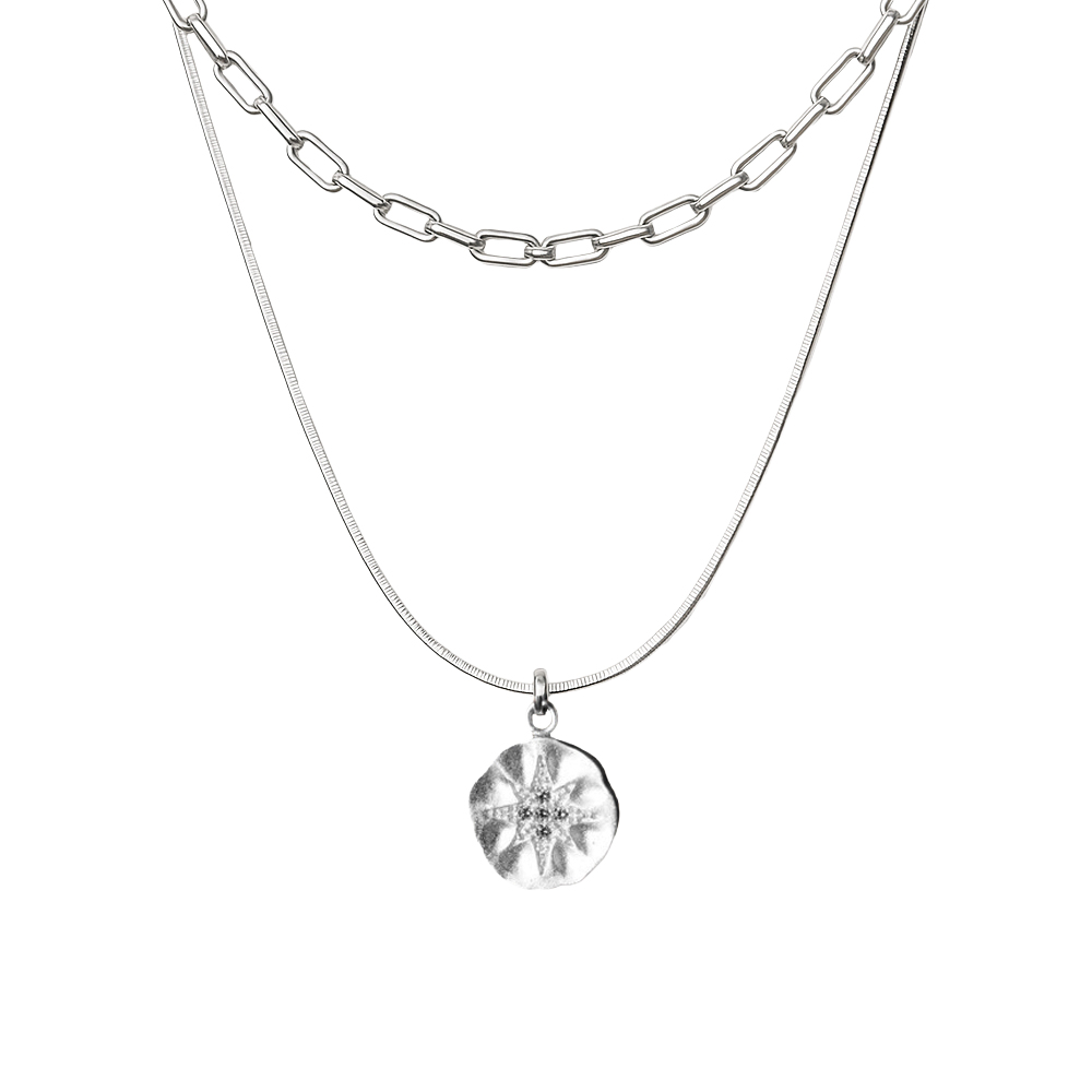 헤미안 실버 925 두줄 코인 은 목걸이 HN2507076 134,900원