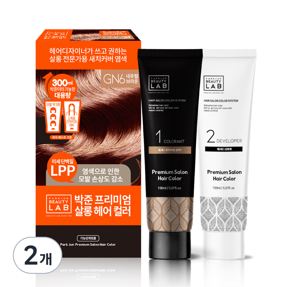 박준뷰티랩 헤어 살롱 컬러 염색제 새치커버용 150ml + 150ml 19,600원