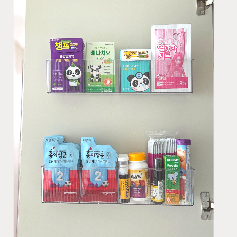 소소센스 한눈에 보이는 투명 약통 정리함, 크리스탈 클리어, 2개 15,080원