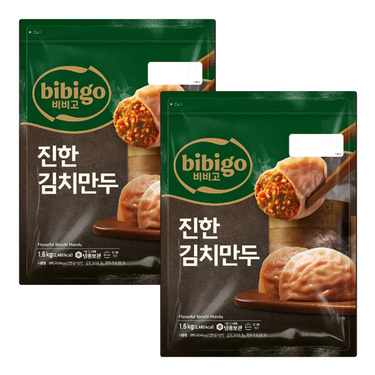 비비고 수제진한 김치만두 1.6kg 세트 얇은피 만두 냉동만두, 1.6kg, 2개 39,900원