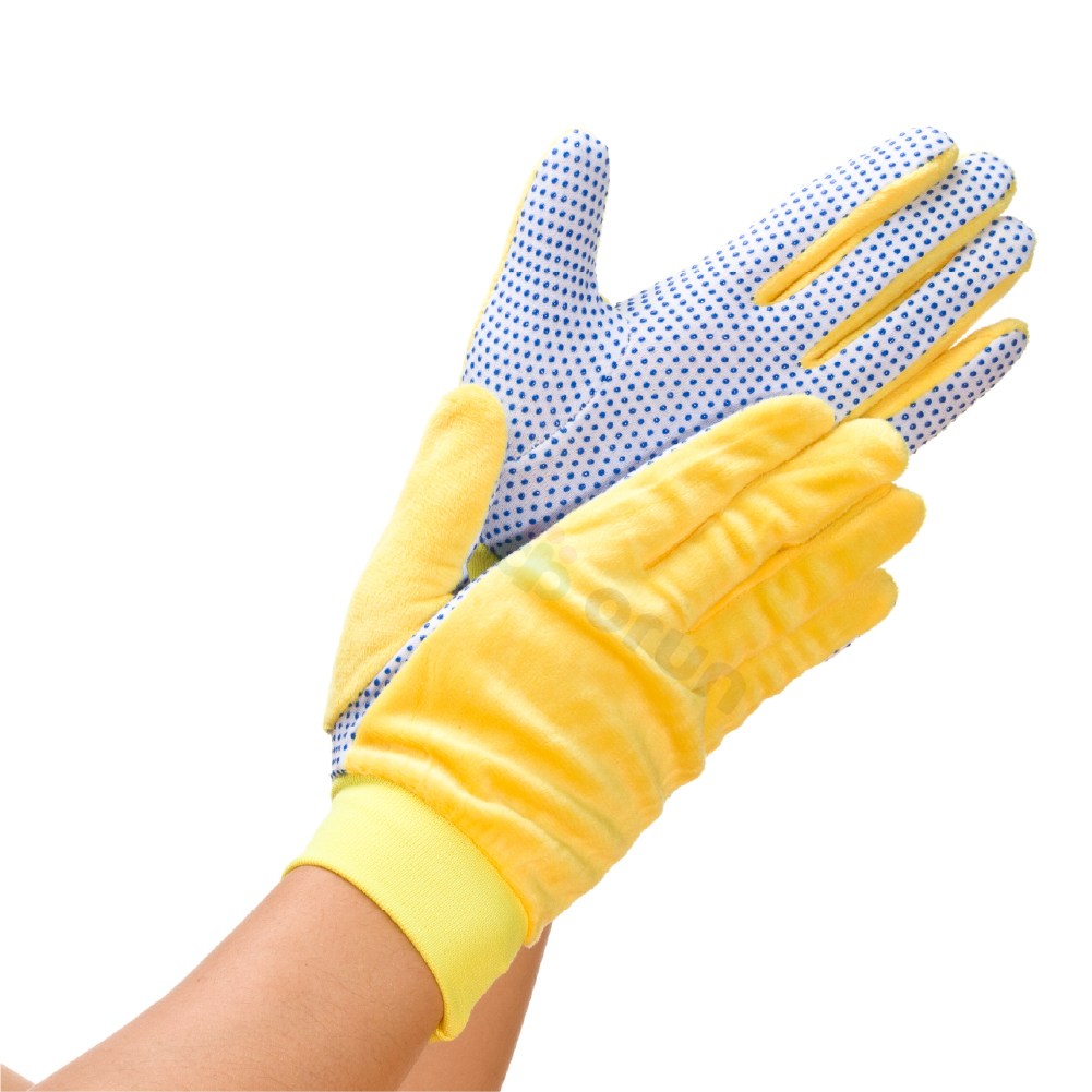 [오런장갑] 후디스 엠보싱 도트장갑, 동계용, 노란색, 10개 16,000원