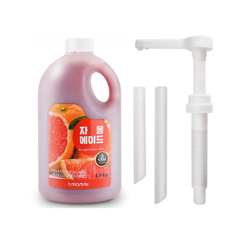 까로망 자몽에이드 베이스 1.9kg + 전용 소스펌프 증정 | 대용량 자몽청 시럽 홈카페 음료, 1.9kg, 8개 207,650원