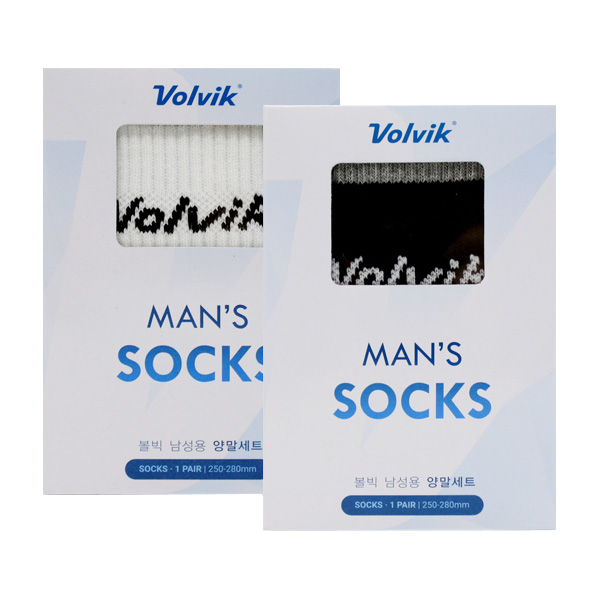 볼빅 남성용 골프 양말 2종세트, 블랙 + 그레이, 1세트 15,900원