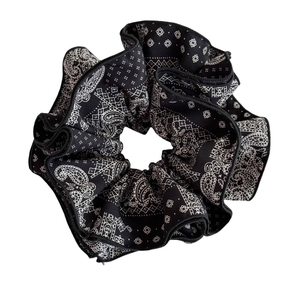 예스마켓 고급 페이즐리 대왕 빅사이즈 헤어 곱창 머리끈 12,250원