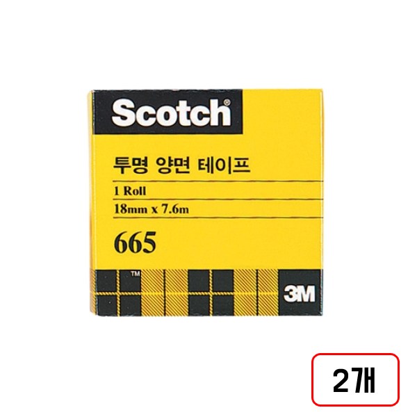 3M)투명양면테이프 리필(665/리필), 2개, 237리필/18*7.6m/M325140 19,000원