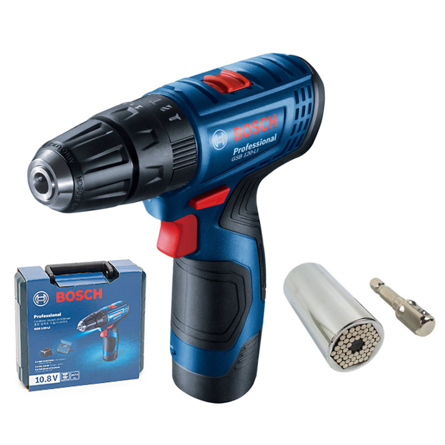 [KC인증]보쉬 리튬이온 충전 임팩 전동 드릴 드라이버 심플 공구 세트 10.8V GSB 120-LI(1B) 138,620원