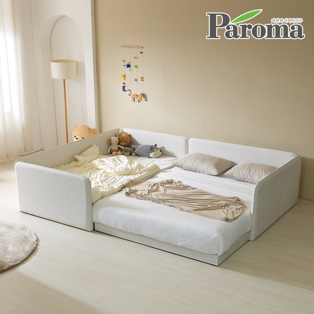 파로마 아이룸 높은 슬림 4면가드 저상형 패브릭 패밀리 침대 SS+SS 1,357,000원