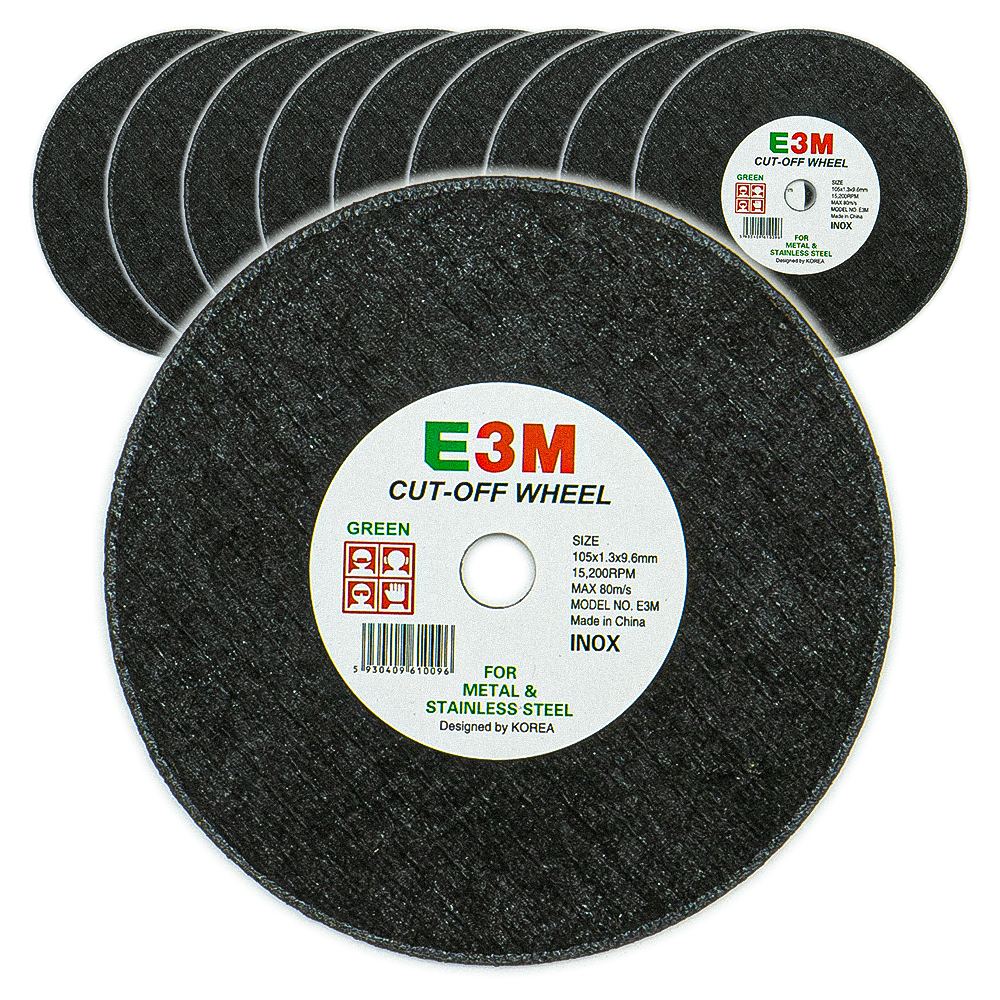 E3M 절단석 그라인더날 연마작업 스텐 철 절단, 10개 12,500원