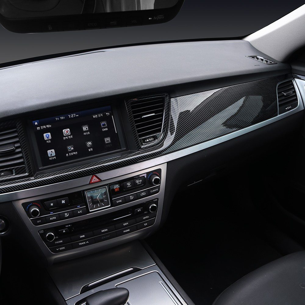 유투카 호환 G80 DH 스포츠 실내 튜닝 대쉬보드 프레임 커버 우드 카본 몰딩 2종색상 차량 드레스업 63,500원