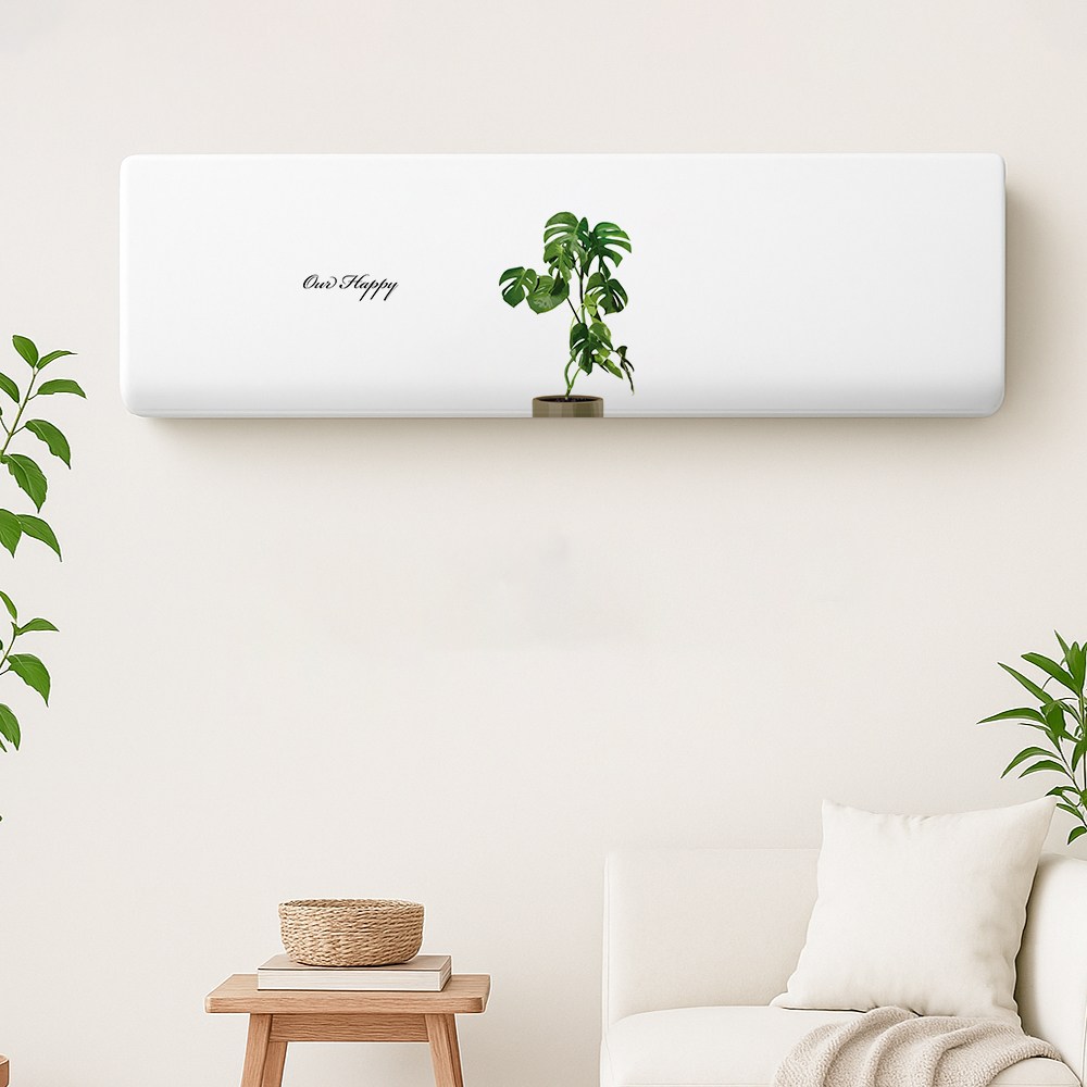 코팅블루 암막 인테리어 벽걸이 스판 에어컨커버, 03.코코팜트리 13,900원