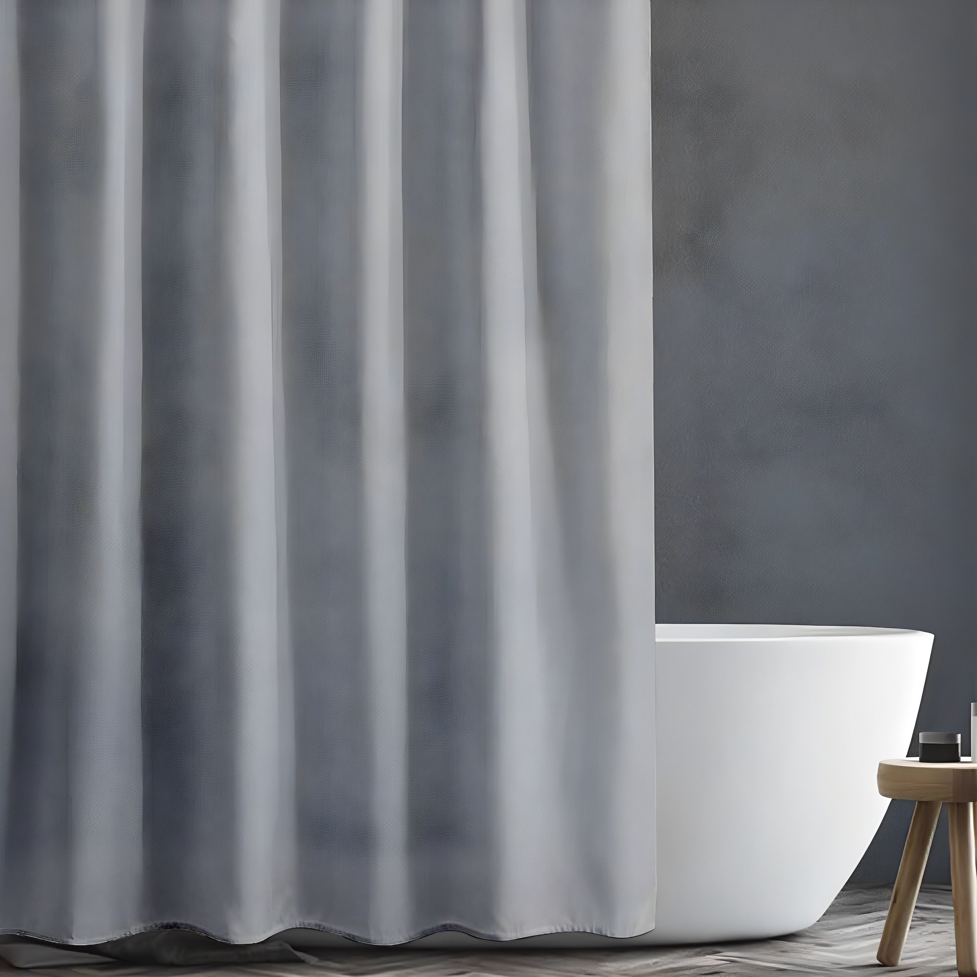 패브릭 방수 샤워 커튼 + 기본 커튼 링 12p, 그레이, 1개 9,800원