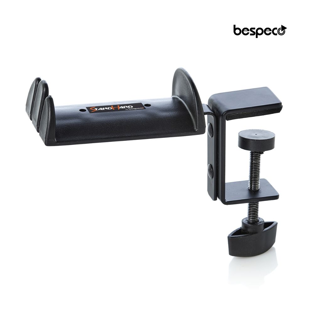 [bespeco] 테이블 데스크 거치용 클램프형 구조 강화나일론 헤드폰 홀더, 1개, 블랙, SH130TC 25,000원