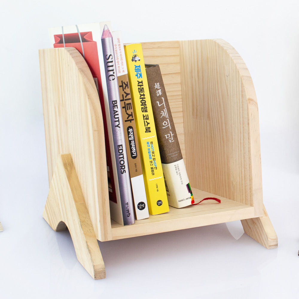 나무다움 미니멀 소형 책꽂이 데스크용 책정리 책선반 공간활용 내추럴 원목가구, 1단, 소나무 25,800원