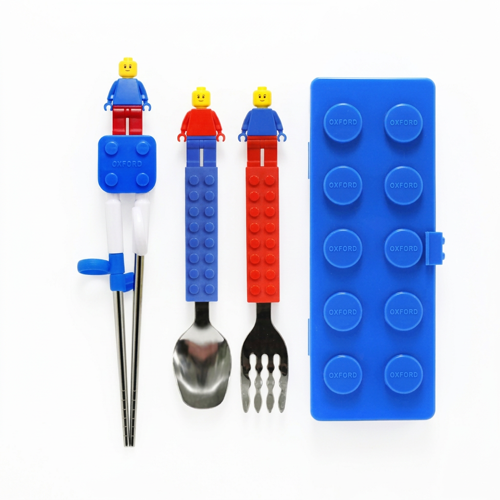 옥스포드 블럭 스텐3종세트 (블럭수저+블럭포크+블럭젓가락+케이스) 14,000원