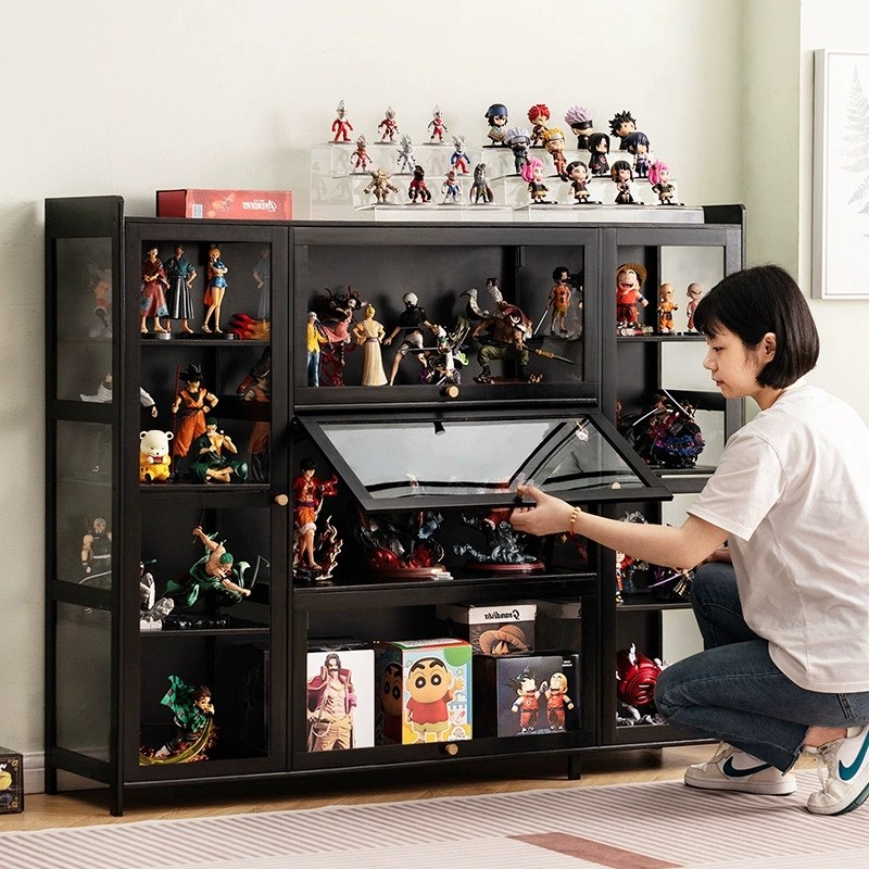 피규어 장식장 인형 진열 수납함 진열장 진열대 아크릴 장식장 피규어 보관함, 블랙 219,880원