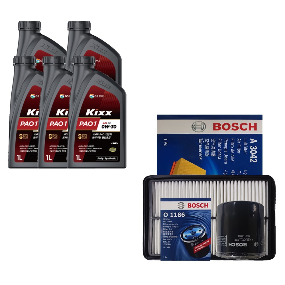 QM6 2.0 LPG 킥스 PAO1 0W30 5L 엔진오일 필터 세트 1186-3042 88,780원
