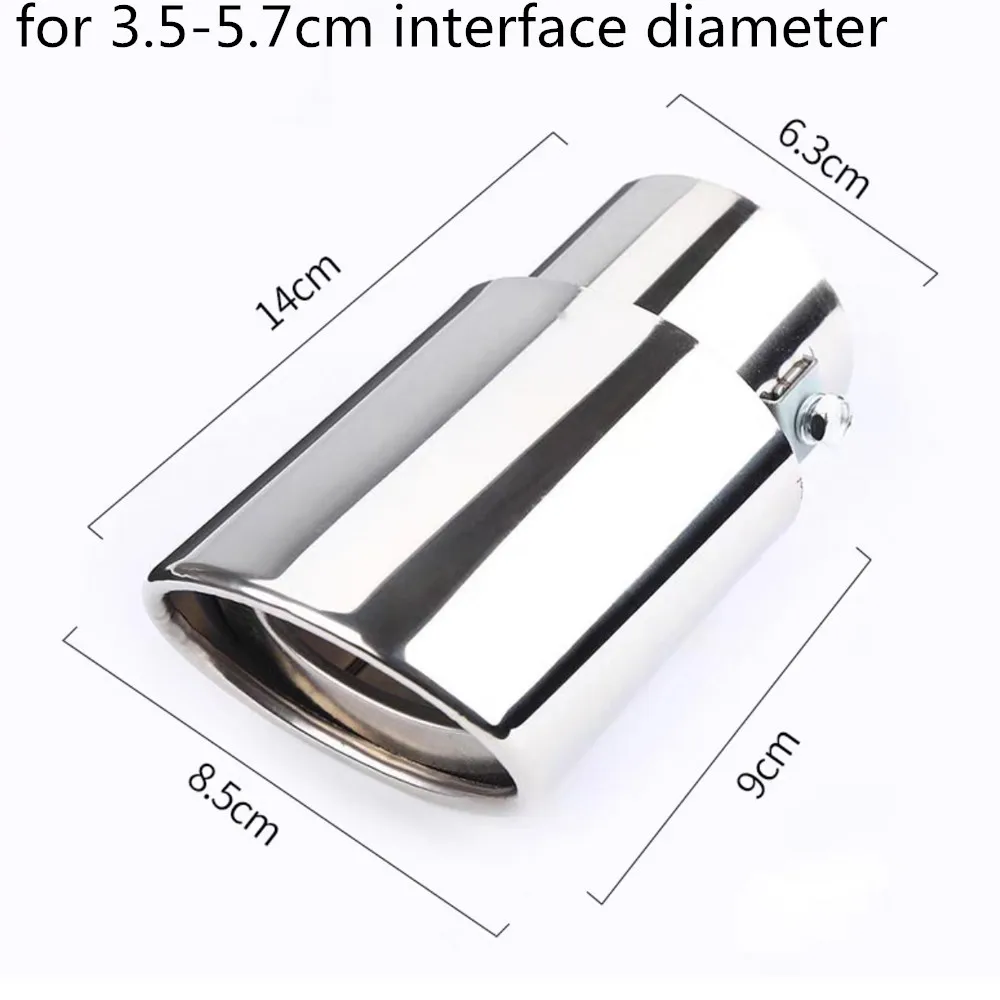 범용 자동차 배기 머플러 팁 스테인레스 스틸 파이프 크롬 트림 수정 된 후면 테일 목구멍 라이너 액세서리 16,200원