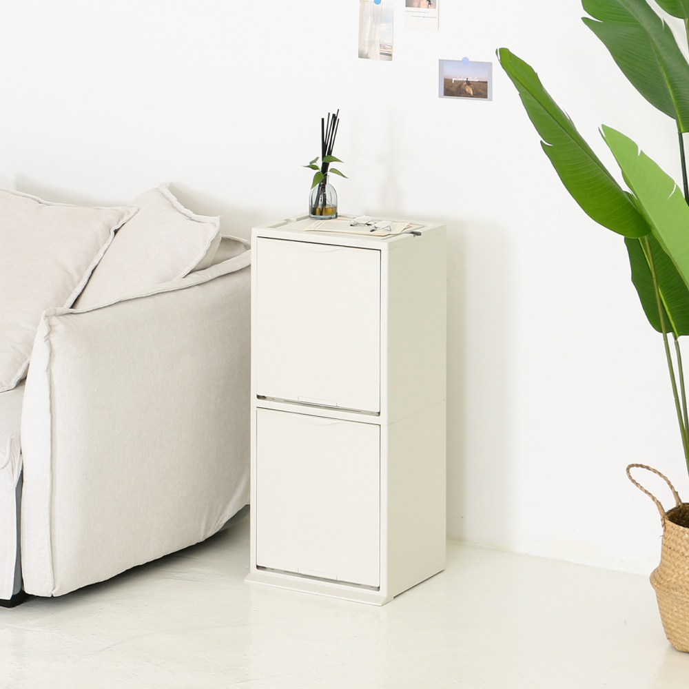 리빙앤트리 블렌딩 분리수거함 페달형 2단 36,700원