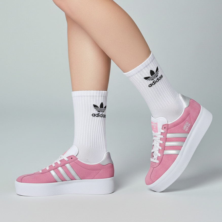 아이다스 가젤 키높이 스니커즈 핑크 키작녀 발편한 통굽 스웨이드 여성 운동화 49,600원