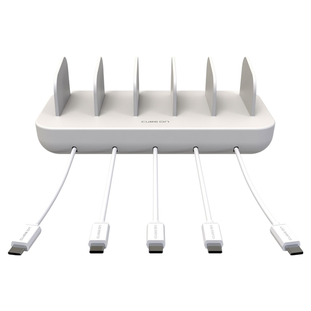 큐브온 올 퀵차지 5포트 고속 멀티충전기 JI-525 + C타입 5p, 크림, 1세트 53,800원