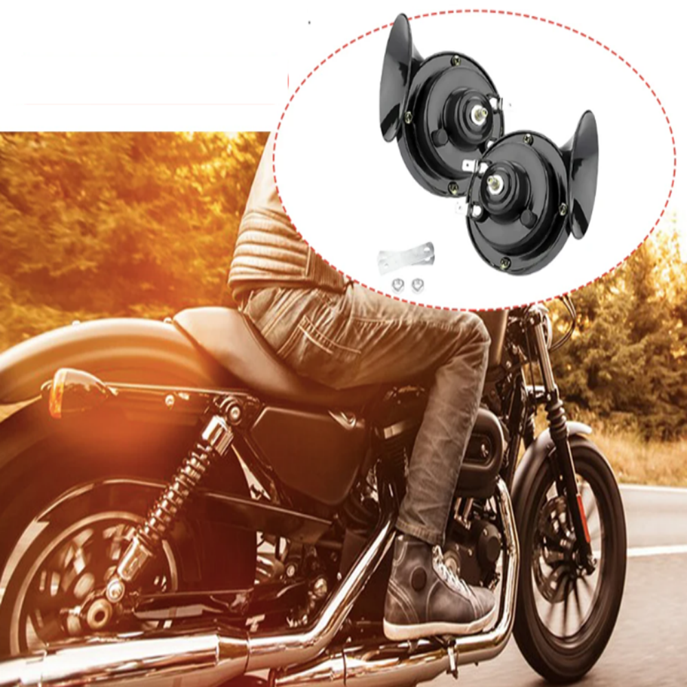 소단 12V 달팽이형 오토바이 스쿠터 클락션 빵빵이 경음기, 1개, 블랙 9,900원