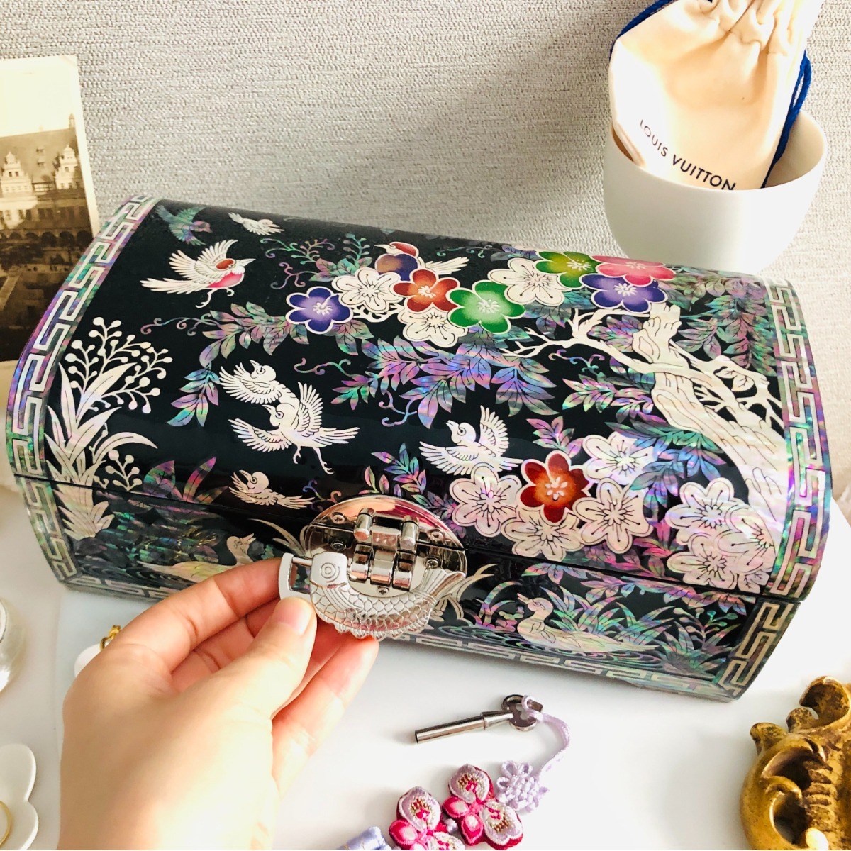 아몰레드 라운딩 고급 자개보석함 예물함 파워스톤보관함 친정엄마선물 며느리선물 298,000원