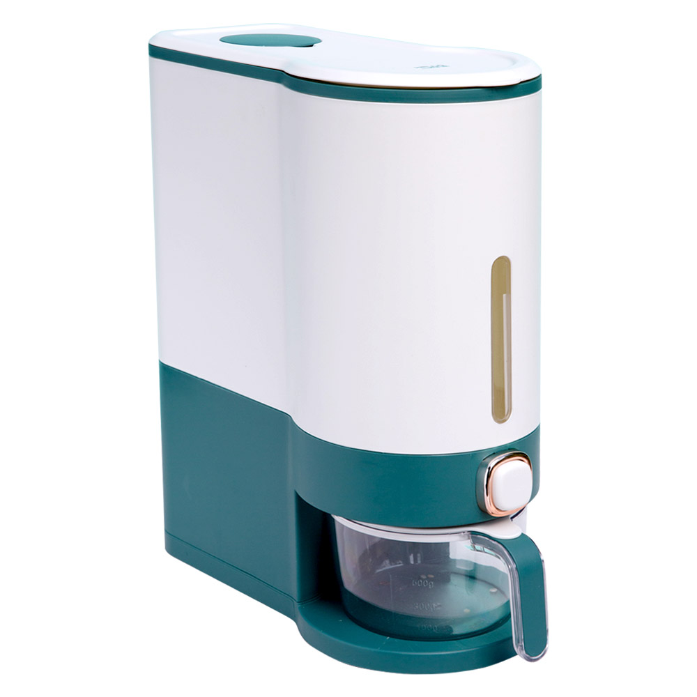 헬로제인 버튼식 밀폐 계량 쌀통, 로얄 그린, 1개 18,900원