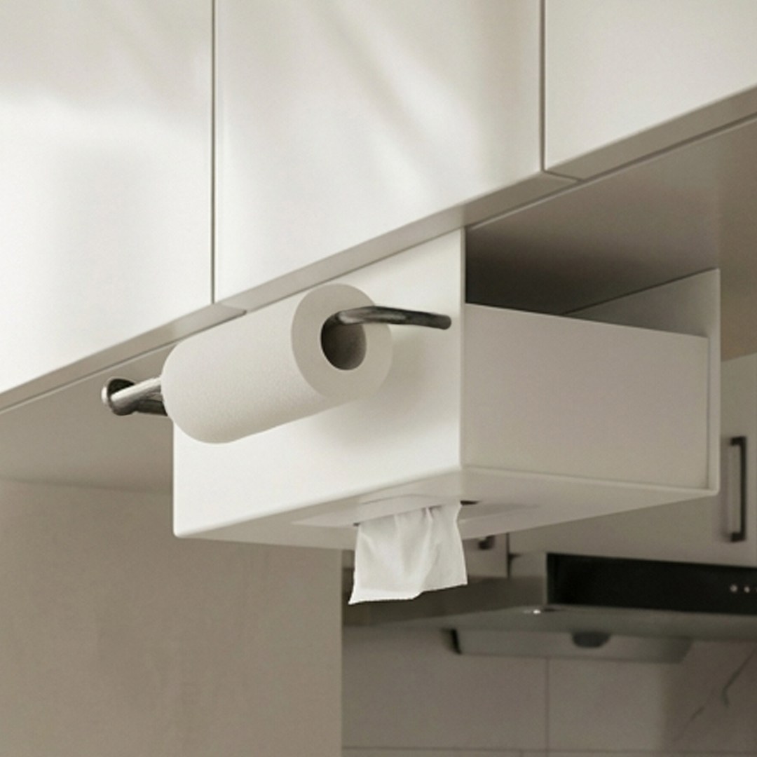 한평한뼘 2in1 고급형 주방 키친타올 걸이, 1개, 크림화이트, 현재가 32,250원