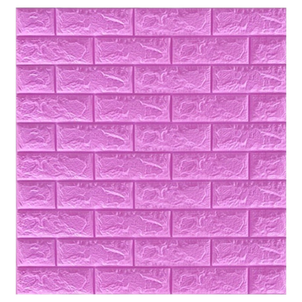 지코 3D 폼 자체 접착 방수 단열 벽돌 패턴 벽지, 연보라, 1개 12,400원