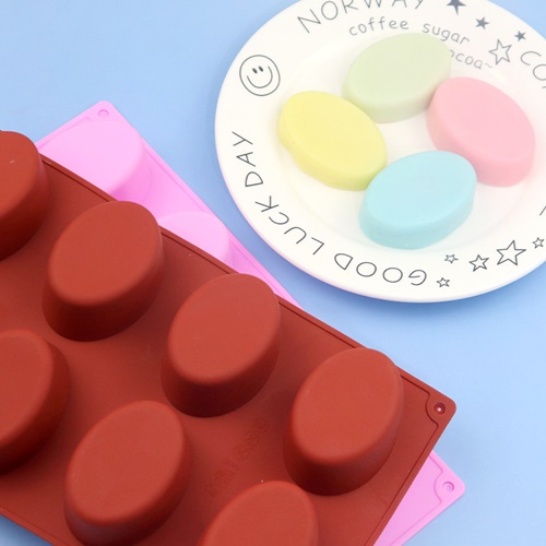 실리콘몰드 - 타원 8구 / 타원몰드 / 비누몰드 / 실리콘비누몰드 5,500원