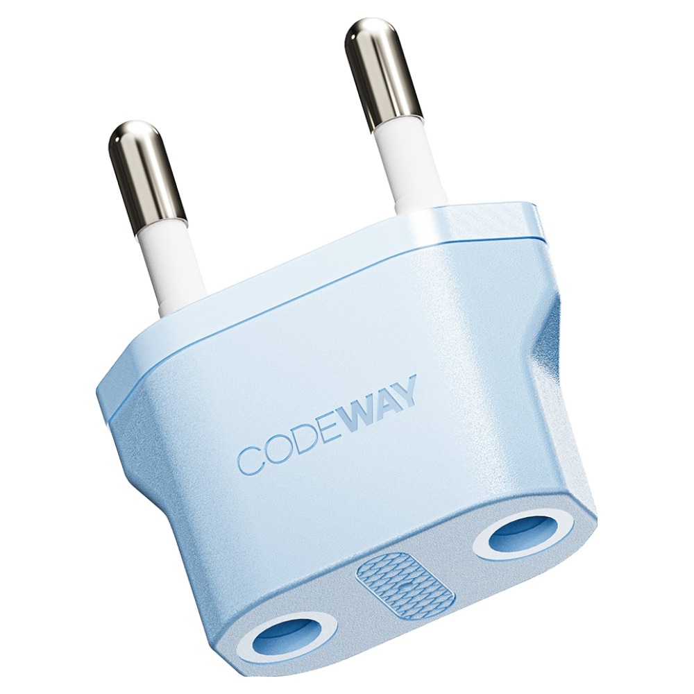 코드웨이 돼지코 220V 변환 유럽형 플러그 여행용 어댑터 블루 35x43mm 4,010원