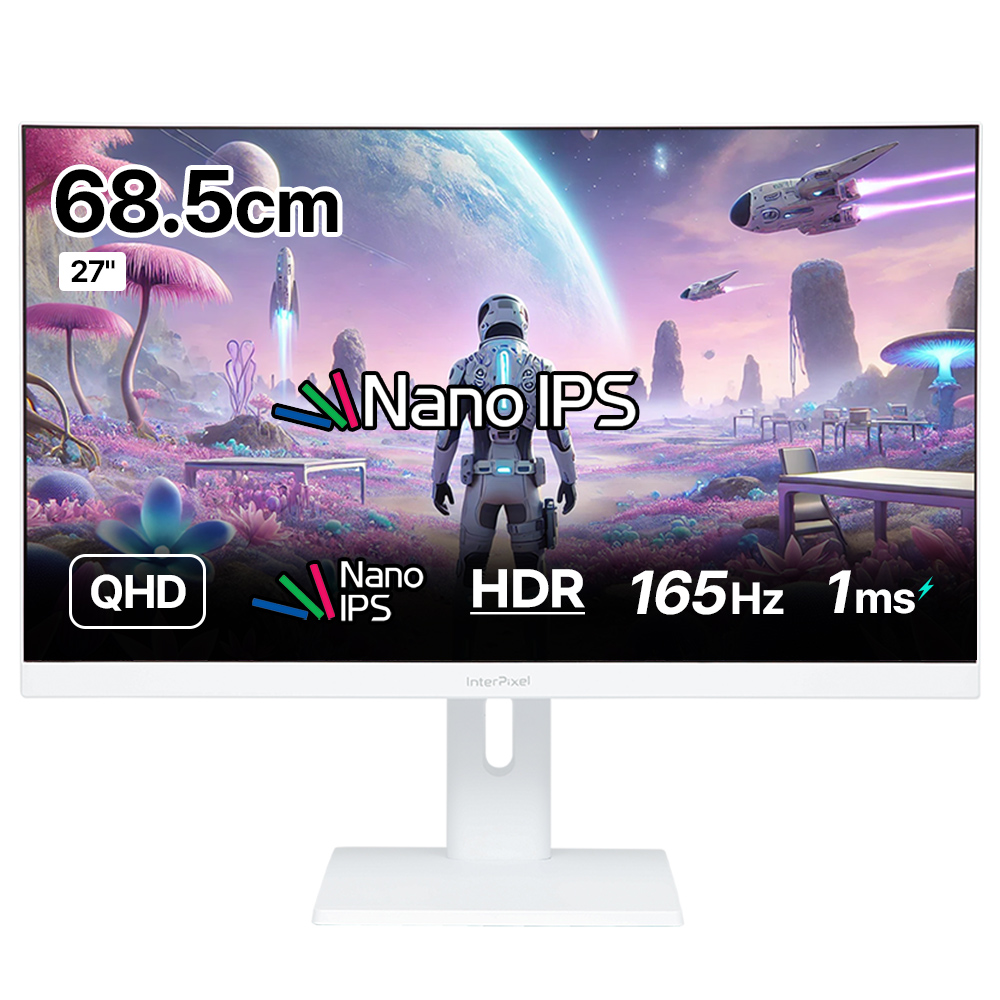 인터픽셀 QHD LG NANO IPS 165Hz 피벗 게이밍 모니터 화이트, 68.5cm, IPQ2744(일반) 327,000원