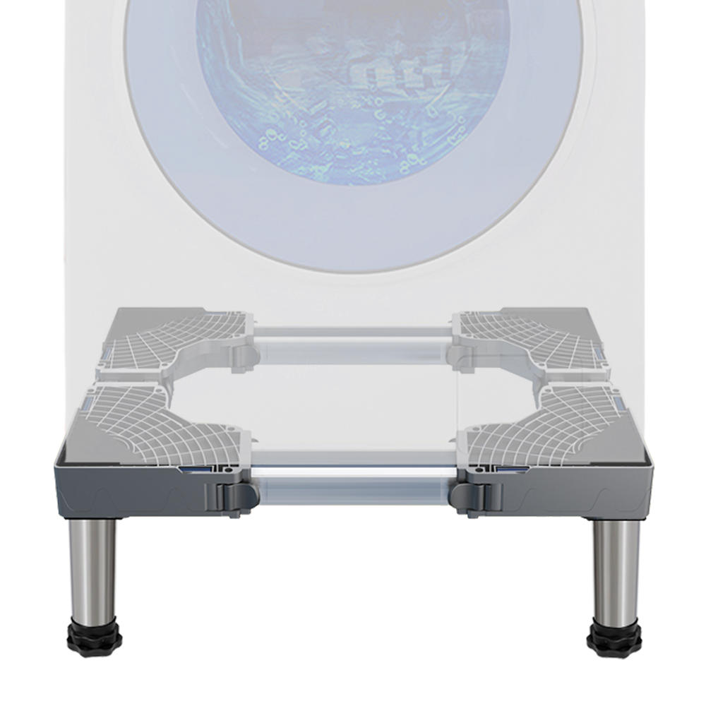 더블 프레임 세탁기 받침대 20cm 4발 높이조절 드럼 통돌이 건조기 소음차단, 1개, NZ-DUOB20cm4-GRAY 43,900원