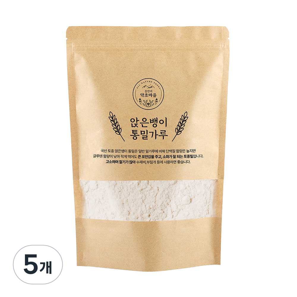 국산 토종 앉은뱅이 통밀가루(박력분), 5개, 700g 30,100원