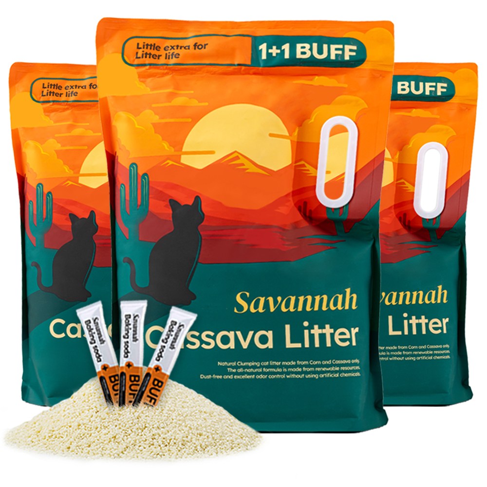 사바나 프리미엄 최고급 카사바 고양이 모래 탈취제 세트 32,400원