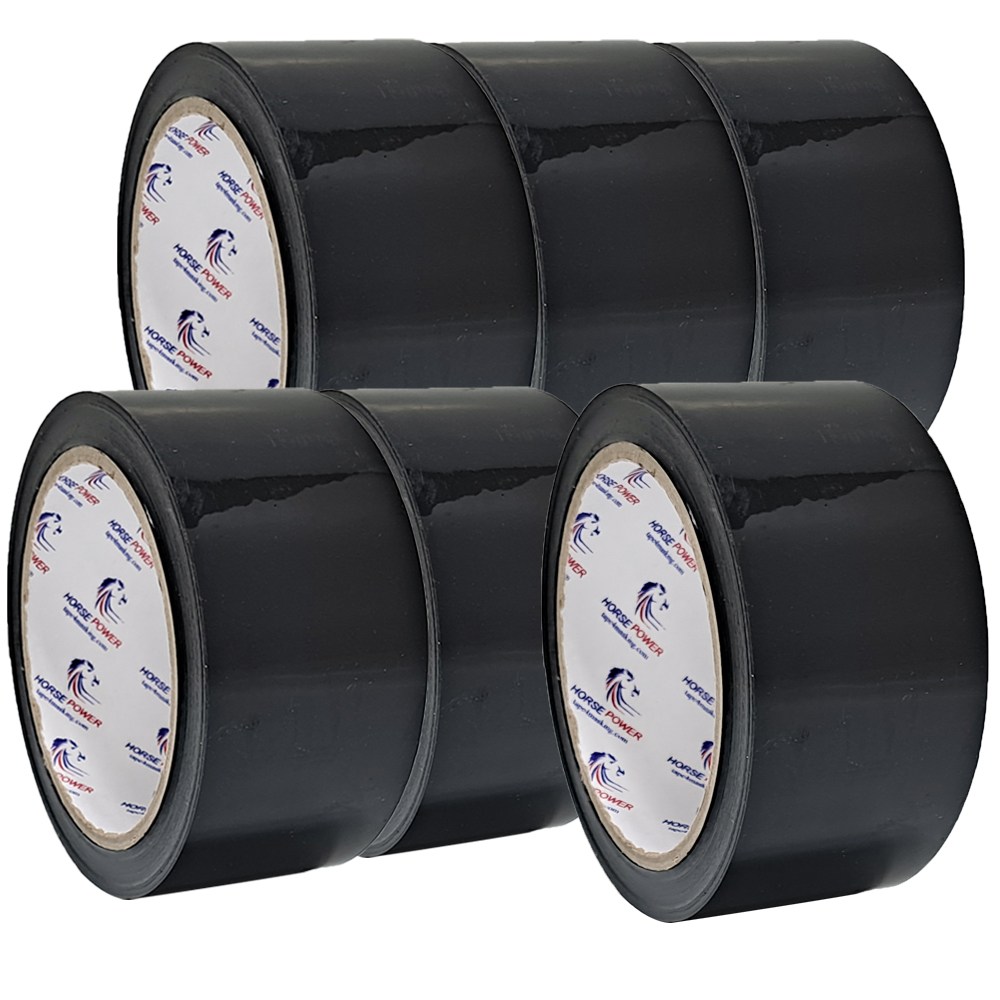HORSE POWER 홀스파워 컬러 박스테이프 opp색깔 40M, OPP검정(6개입) 7,500원