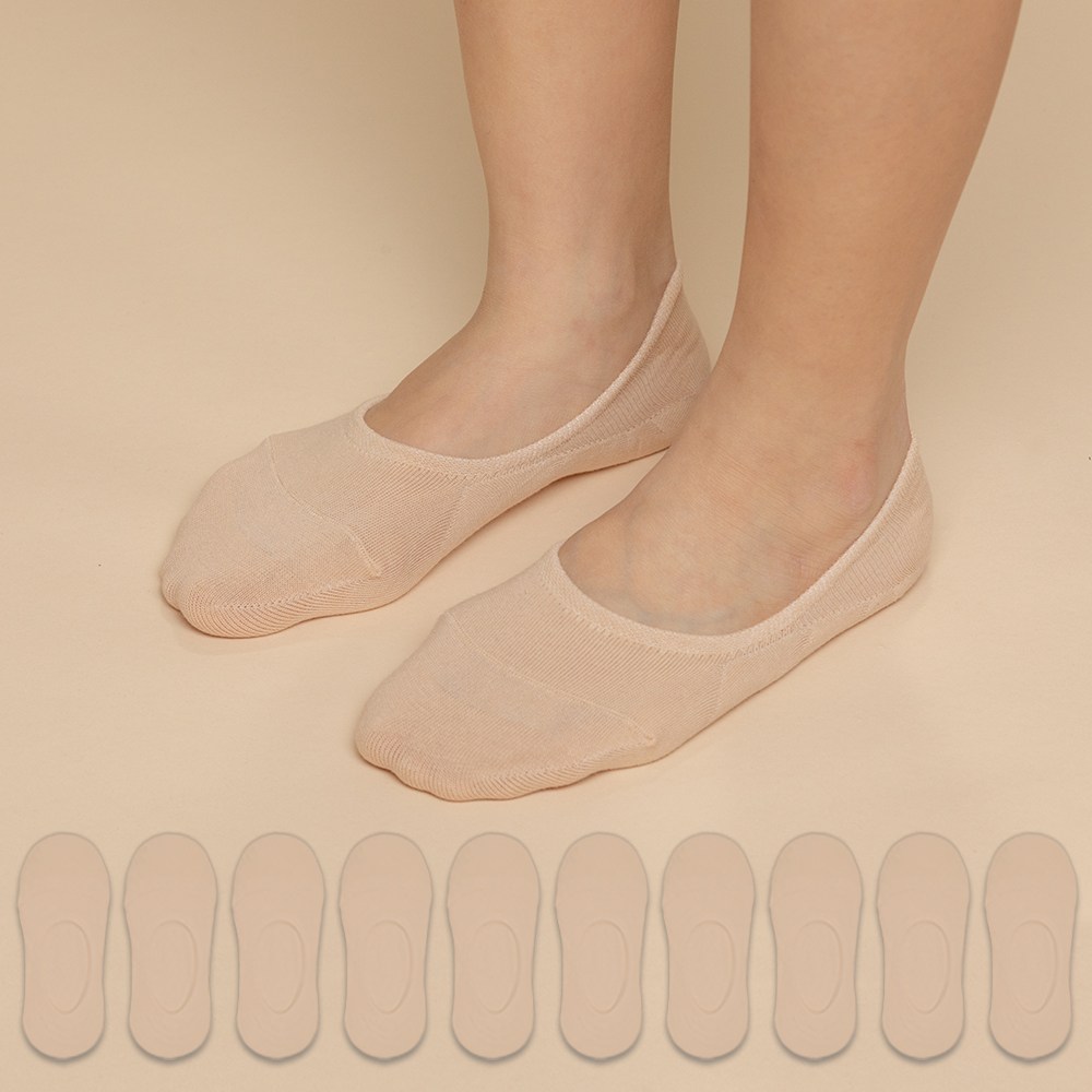 비바슈슈 여성용 쫀쫀하고 구멍안나는 앞코보강 면페이크삭스 10켤레 11,990원