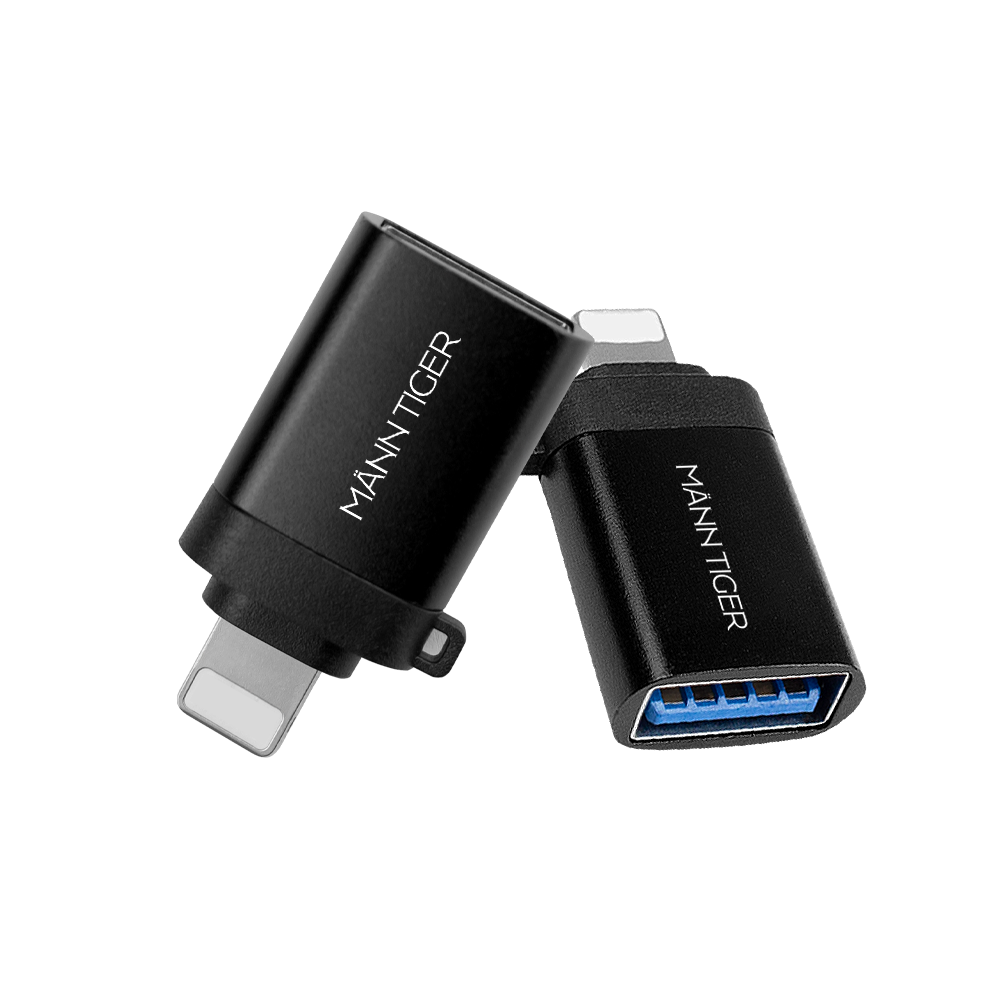 만타이거 USB3.0 to 라이트닝 8핀 OTG 고속충전 변환 젠더, 1개, 블랙, 24mm 7,900원