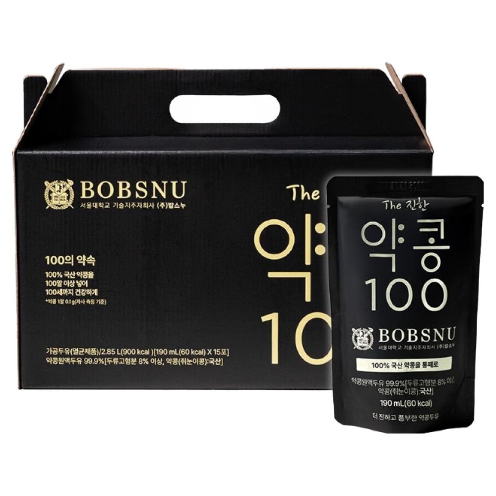 서울대밥스누 더진한 약콩100 두유, 15개, 190ml 38,500원