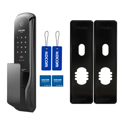 코콤 무타공 스마트 지문인식 도어락 메탈그레이 + 하이브리드 푸쉬풀 보강판 블랙 세트 KDL-NP760 159,790원