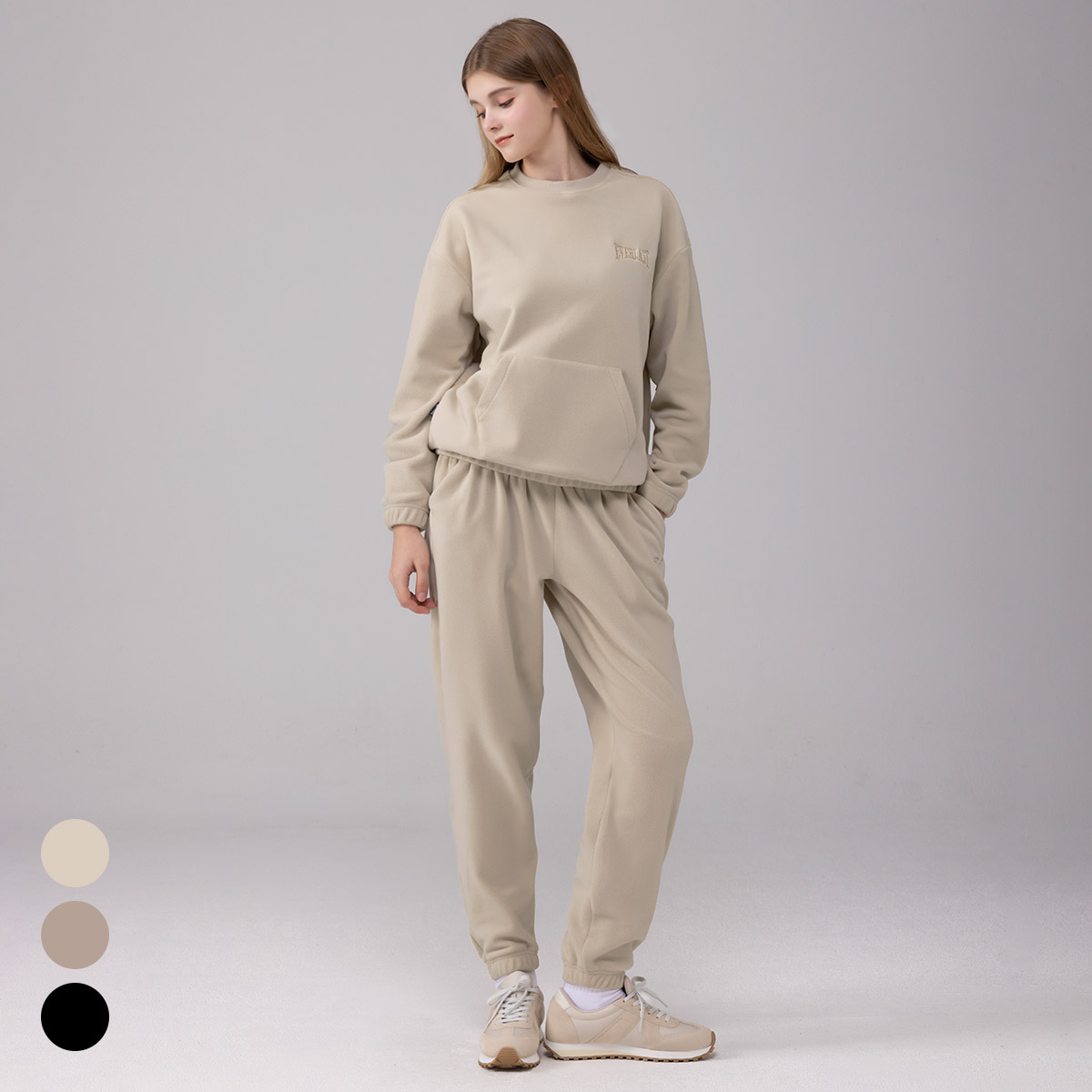 에버라스트 여성 플리스 트레이닝 세트 운동복 져지 39,800원