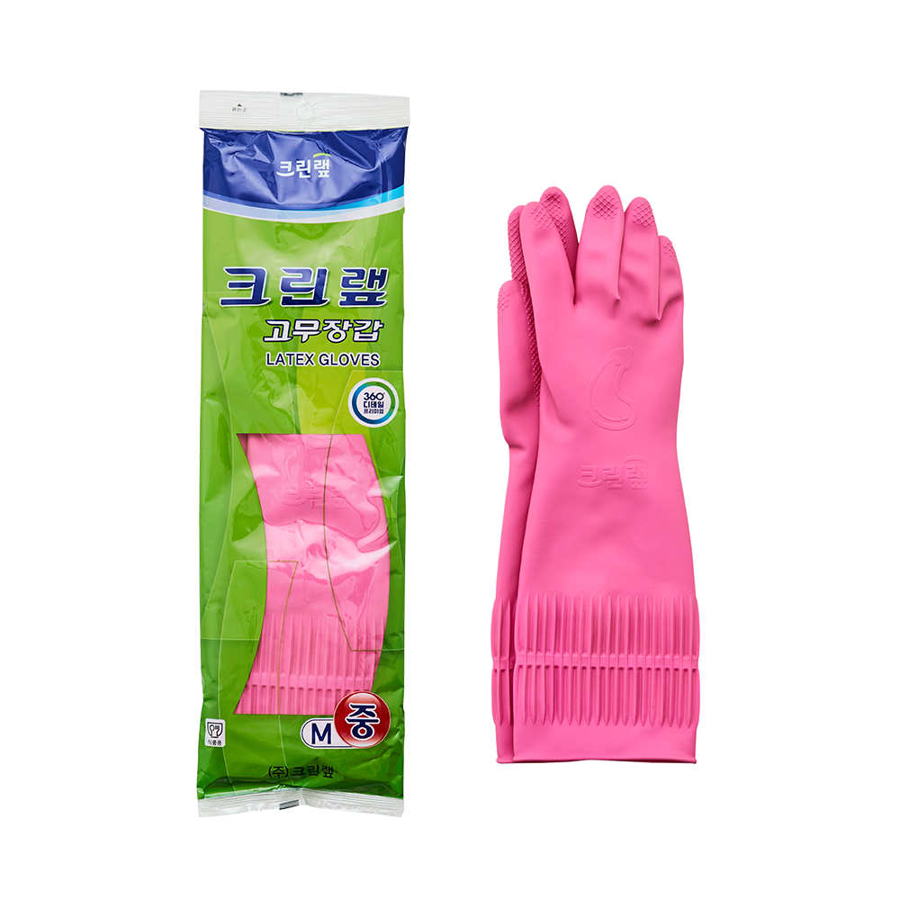 크린랩 고무장갑 (M)중_5켤레, 핑크, 중(M), 5개 13,800원