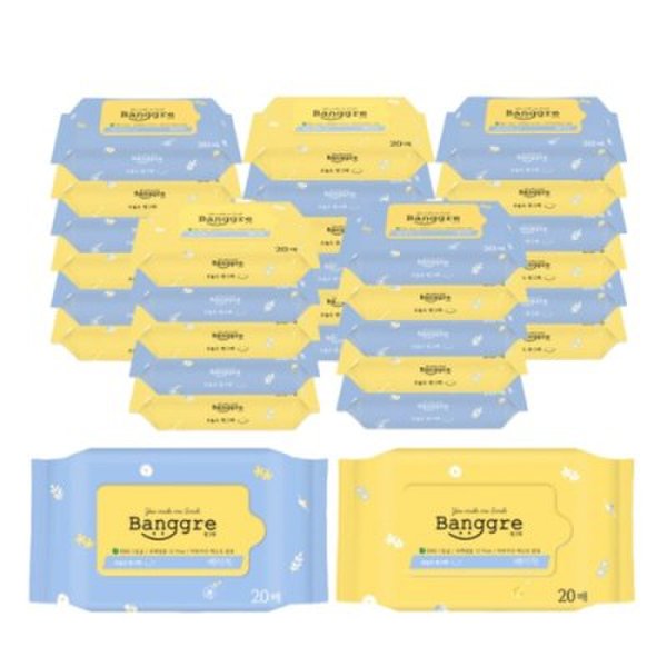 테온셀 텐바이텐 방그레 대용량물티슈 베이직 휴대용 물티슈 20매 30팩 아기물티슈 26,900원