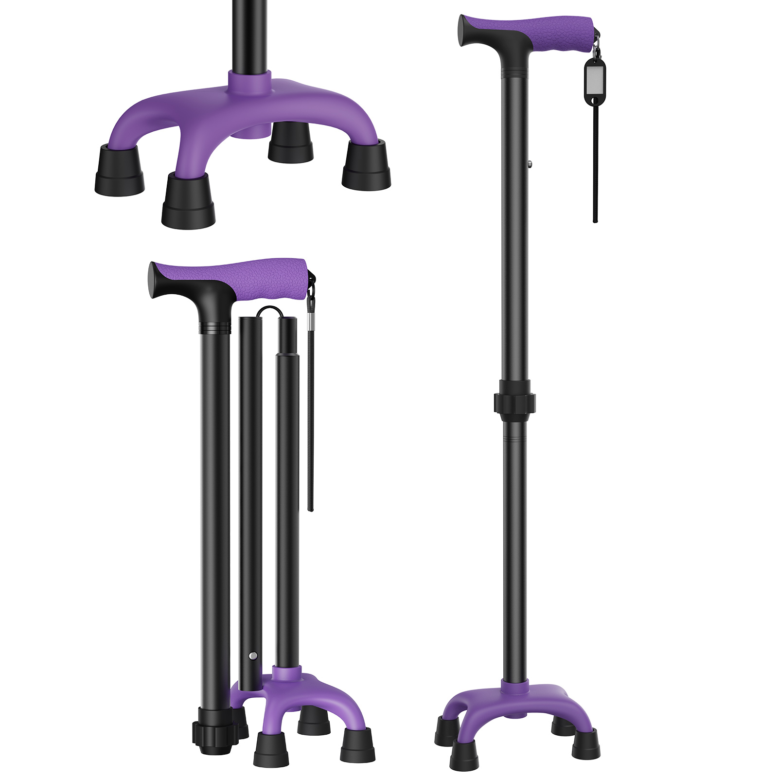 경량형 노인용 지팡이 네발 지팡이 미끄럼 방지, 1개, ZS 23,000원