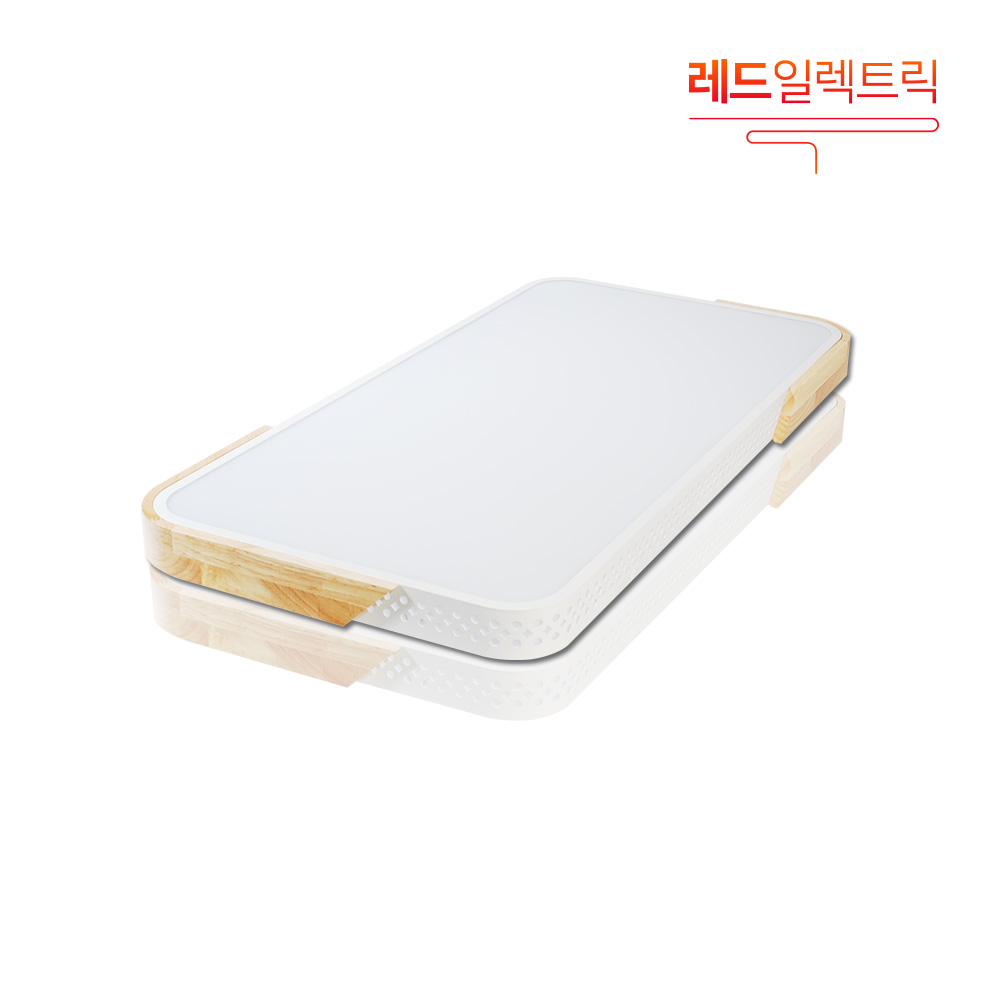 레드일렉트릭 LED슬림우드 거실 2등 50W 방등 거실등 조명, 레드 LED 슬림 우드 거실 2등 50W 58,000원