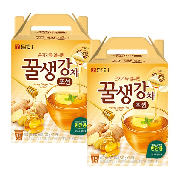 담터 꿀생강차포션, 2개, 15개입, 30g 18,490원